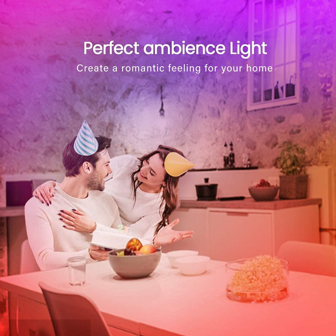 50 FT LED Strip Lights,Bluetooth LED Lights for Bedroom, Color Changing Light Strip with Music Sync, Phone Controller and IR Remote(App+Remote +Mic)